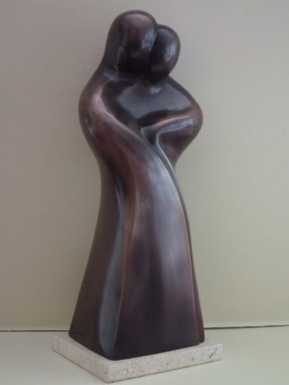 "Juntos"  (Abrazo).  Bronce